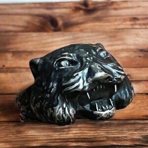 Silver Ring Hollow Tiger Size 10